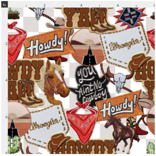 Cowgirl howdy Patches  preorder