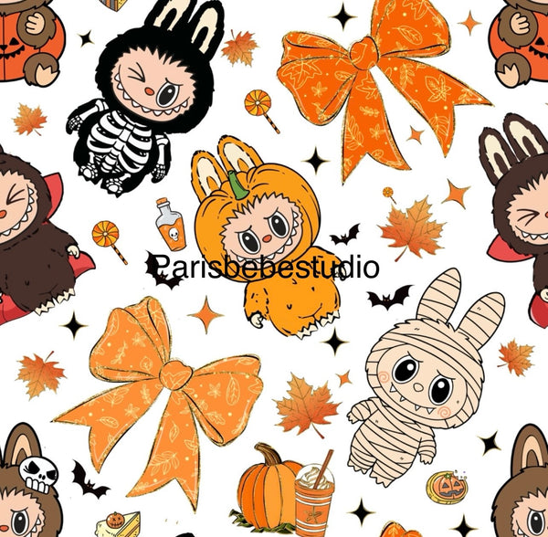 Halloween Dolls Bows white preorder