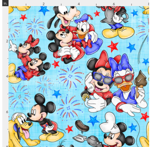 Mouse Friends 4th of July blue preorder