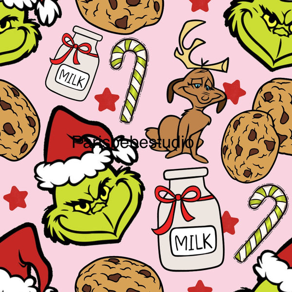Grinchy Milk & Cookies Pink! preorder