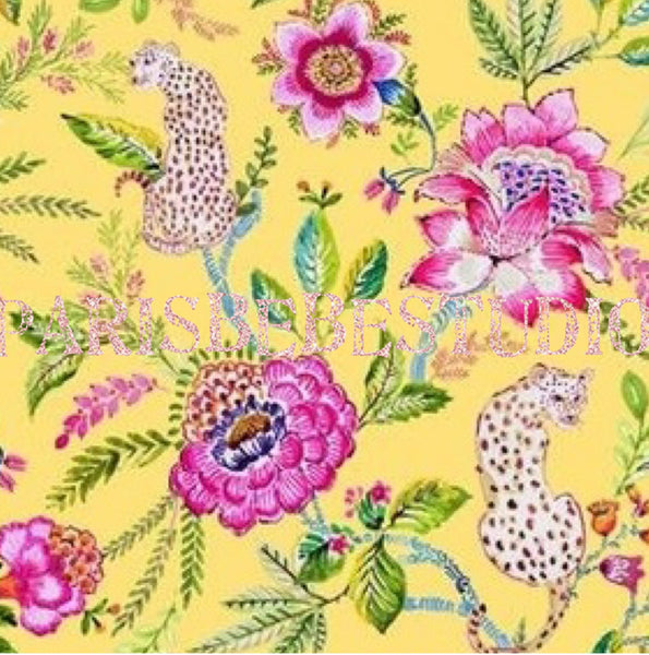 Tropical exotic Leopard Floral Lemon preorder