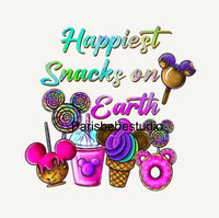 New! Panel Happiest Park Snax preorder 18” x 18”