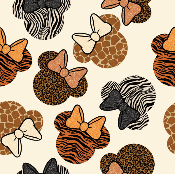 Safari Animal print Mouse Ears Cream preorder