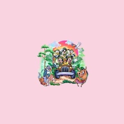 Panel Tropical Safari Mouse Park preorder 18” x 18”