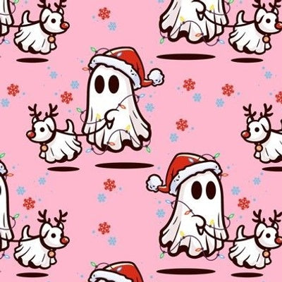 Santa Ghost Reindeer Pup Pink preorder