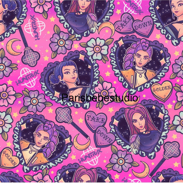 K Pop Take Down Hearts Bright pink/navy HD preorder