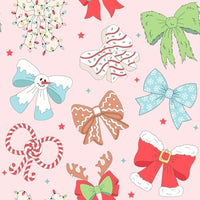 Christmas Character Bows pink preorder