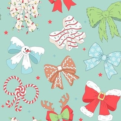 Christmas Character Bows blue preorder