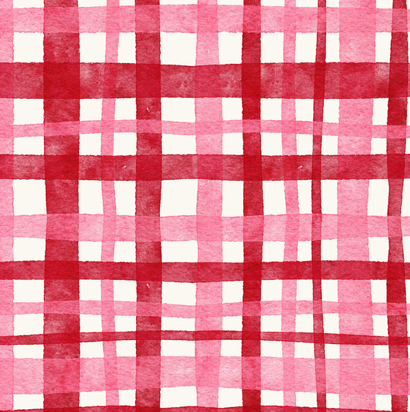 New! Red/pink Plaid watercolor Valentine’s preorder