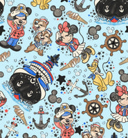 New! Disny Cruise aqua hand drawn