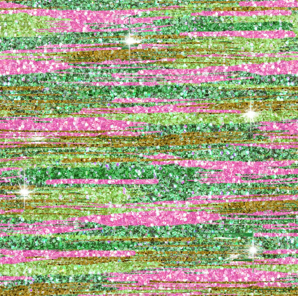 Wicked Glitter Brush Strokes pink green gold