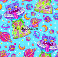 KPop Cat Galaxy bright blue preorder