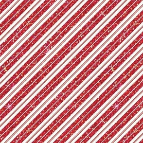 Red Candy Cane Stripes glittery