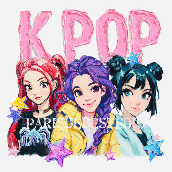 New! Panel Kpop Oil preorder 18” x 18”