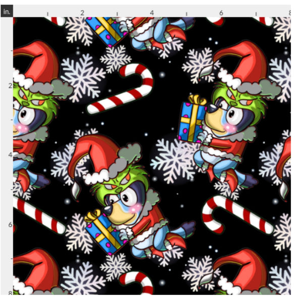 Blue y Mean one Christmas time Candy Canes