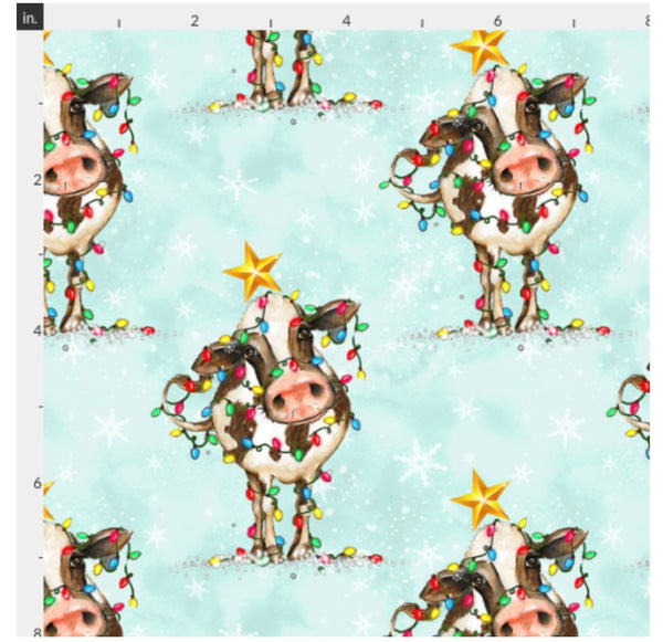 Christmas tree Cow Starry Sky blue preorder