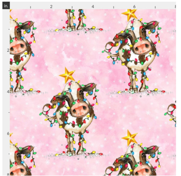 Christmas tree Cow Starry pink preorder