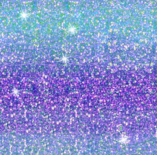 New! Ombré Aqua/Purple Glitter