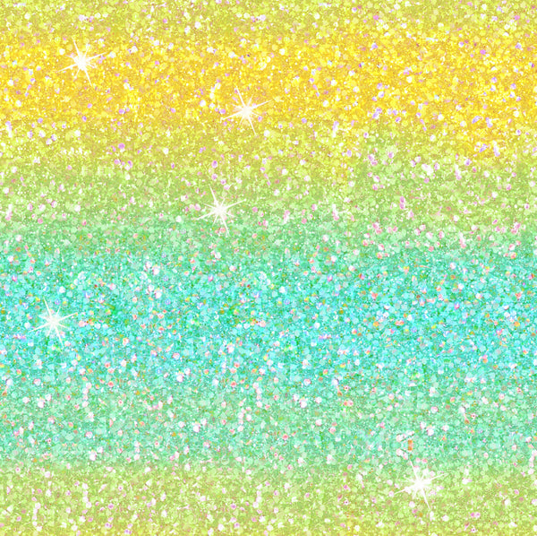 New! Ombré Aqua/Lime Glitter