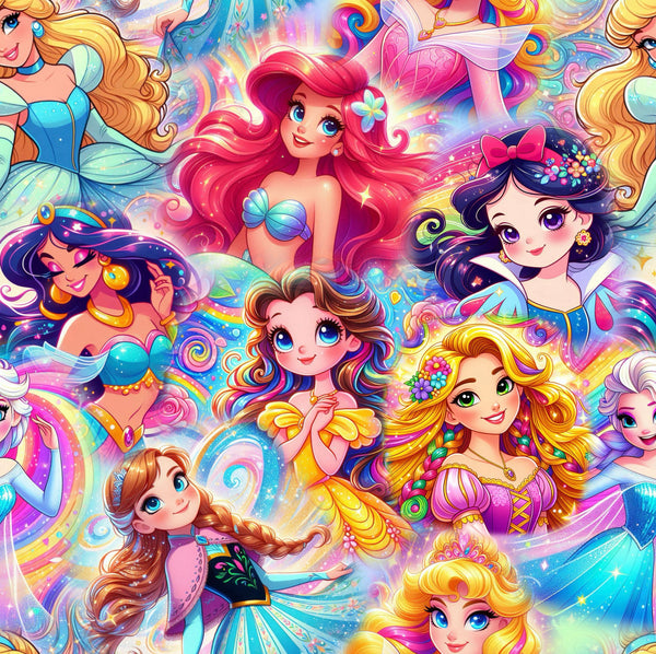 New! Pretty rainbow colors Princesses