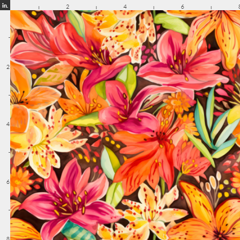 New! Bright Fall Floral Lilies halloween preorder