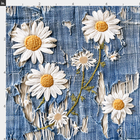 New! Distressed Denim and Daisies