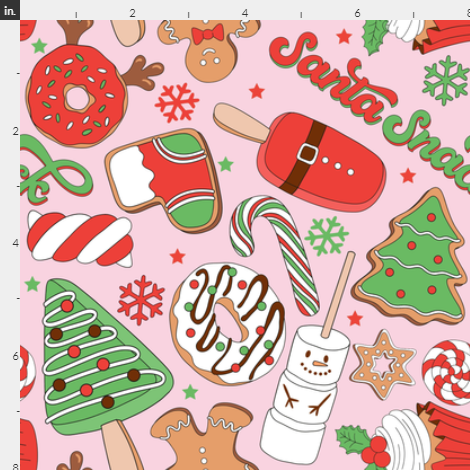 New!  Santa Snacks Cookies pink Christmas preorder