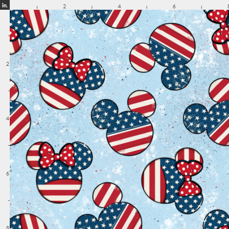 Mouse Ears Flag 4th of July