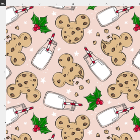Mouse Cookies n Milk Santa pink PO