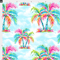 New! neon Palm Trees turquoise sky preorder