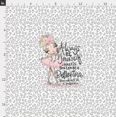 Panel Ballet Cheetah Blond ballerina