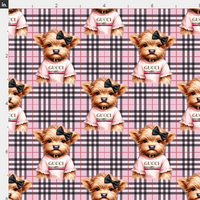 New! Luxury Cow Girl Bow Guc Pink Black Plaid preorder