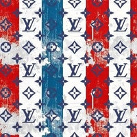 New!  L V Grunge Stripe 4th of July preorder