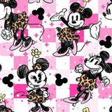 New! Mini Mouse Leopard 1" Pink Checkers