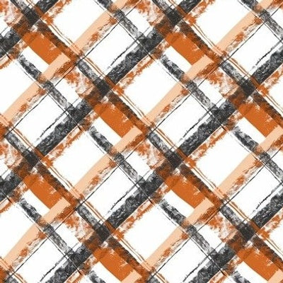 Halloween Fall grunge diagonal Plaid preorder