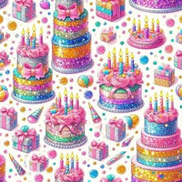 Preppy Birthday Party Cake Glitter Bomb preorder