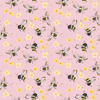 Queen bees on Pink floral