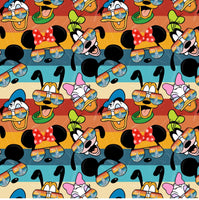 Mouse Park Characters Retro Stripe