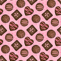 Chocolates on pink