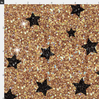 Happy New Year Gold Glitter black stars preorder