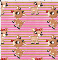 Reindeer Pink/Gold Stripe