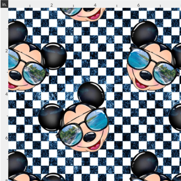 Mouse Boy Hawaiian Beach Sunglasses grunge check