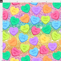 Candy Conversation Hearts ombré glitter heart Valentine’s Day