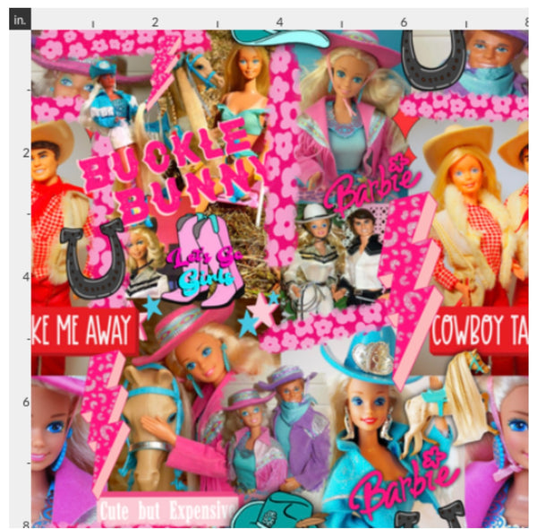 Barb Dolls Cowgirls Collage preorder